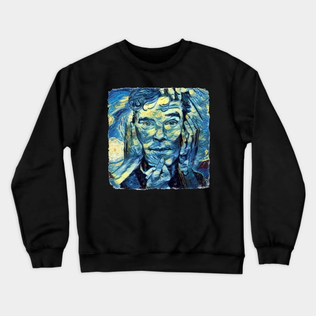 Benedict Cumberbatch Van Gogh Style Crewneck Sweatshirt by todos